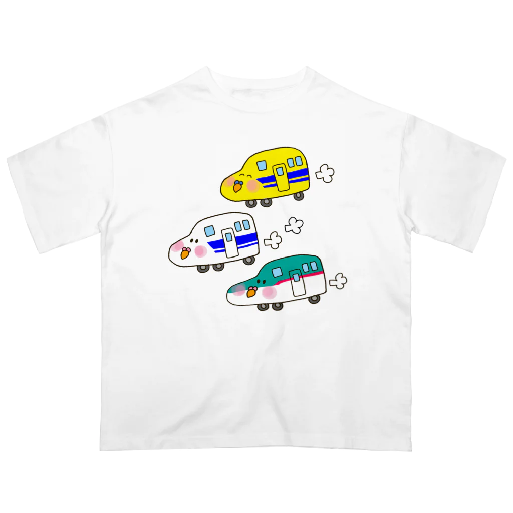 鳥さんインコさんダイスキ商店の新幹線インコ Oversized T-Shirt