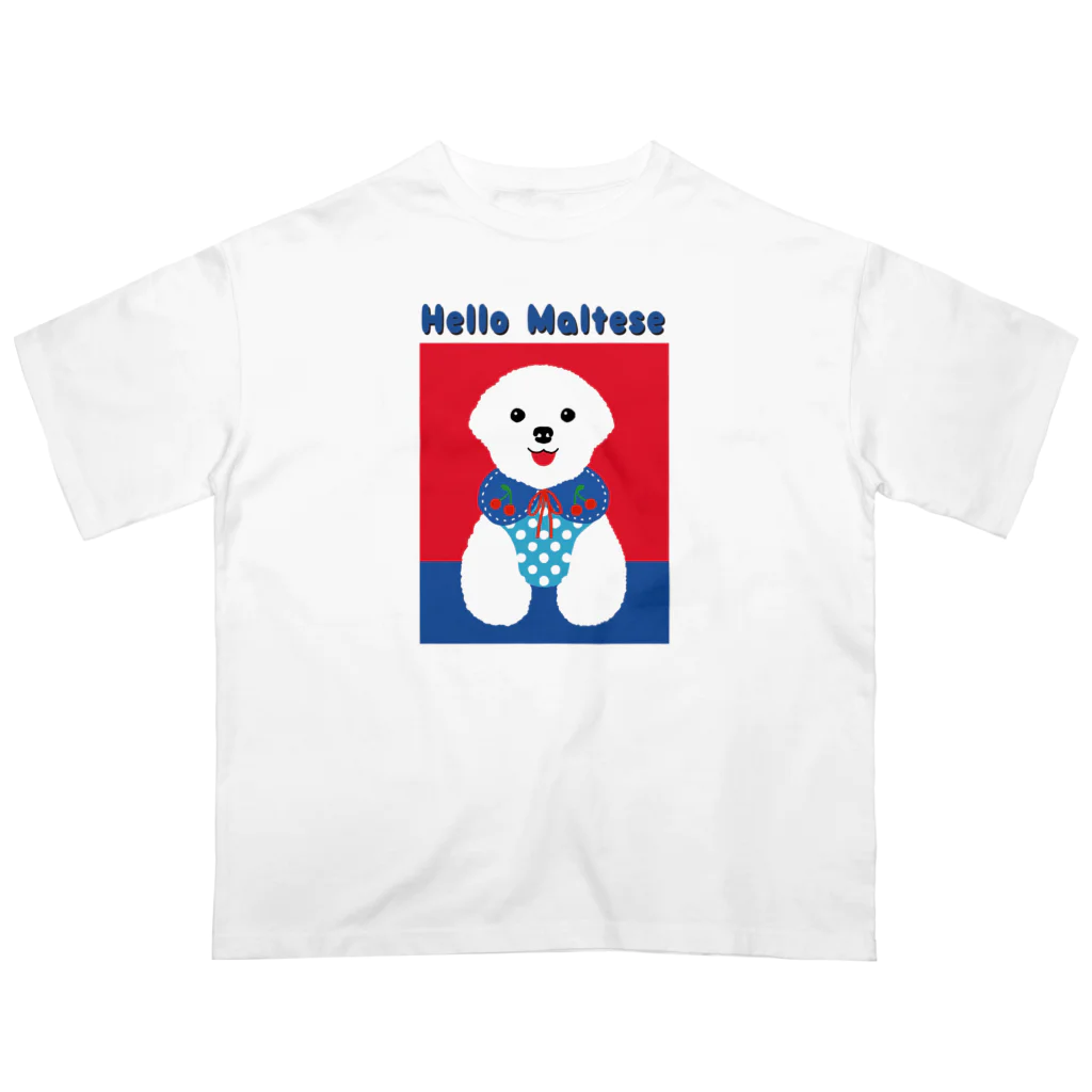 WON CHANCE ワンチャンスのHello Maltese（吉泉ゆう子） オーバーサイズTシャツ