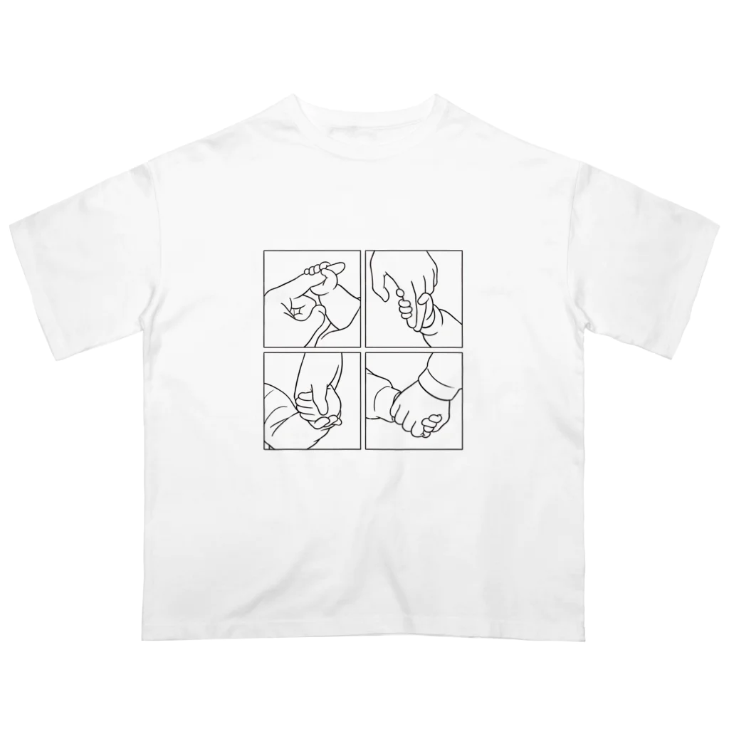 たろう(な気分)屋さんのhand and hand オーバーサイズTシャツ