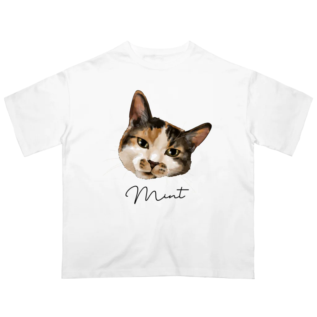 みきぞーん｜保護猫 ミッキー画伯と肉球とおともだちのmint オーバーサイズTシャツ