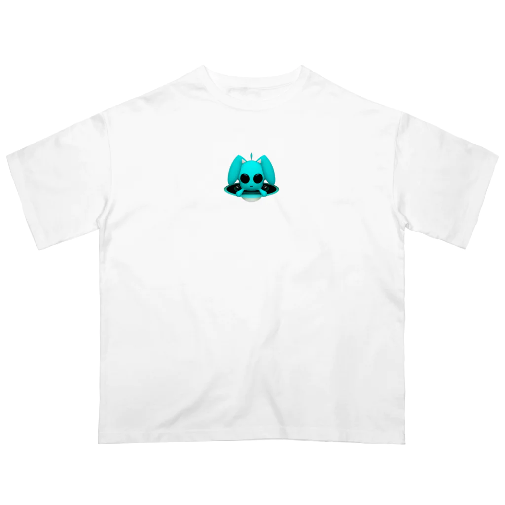 パラリアン公式グッズのパラリアン♀（ライトブルー）うさぎSTYLE−UFOにちょこん Oversized T-Shirt