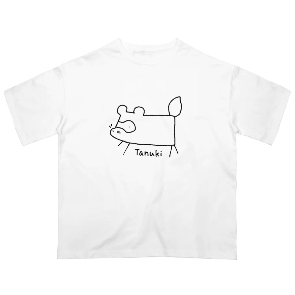PIKA025のたぬき オーバーサイズTシャツ