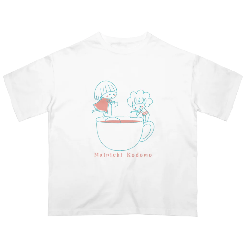 spicemachine-shopのMainichi kodomo black tea オーバーサイズTシャツ