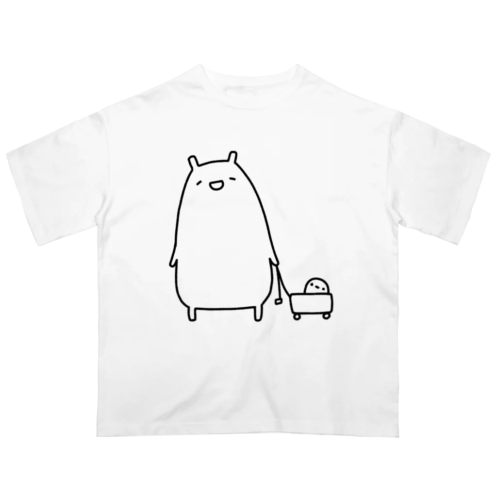 うさやのお散歩をするかわいいねこ Oversized T-Shirt