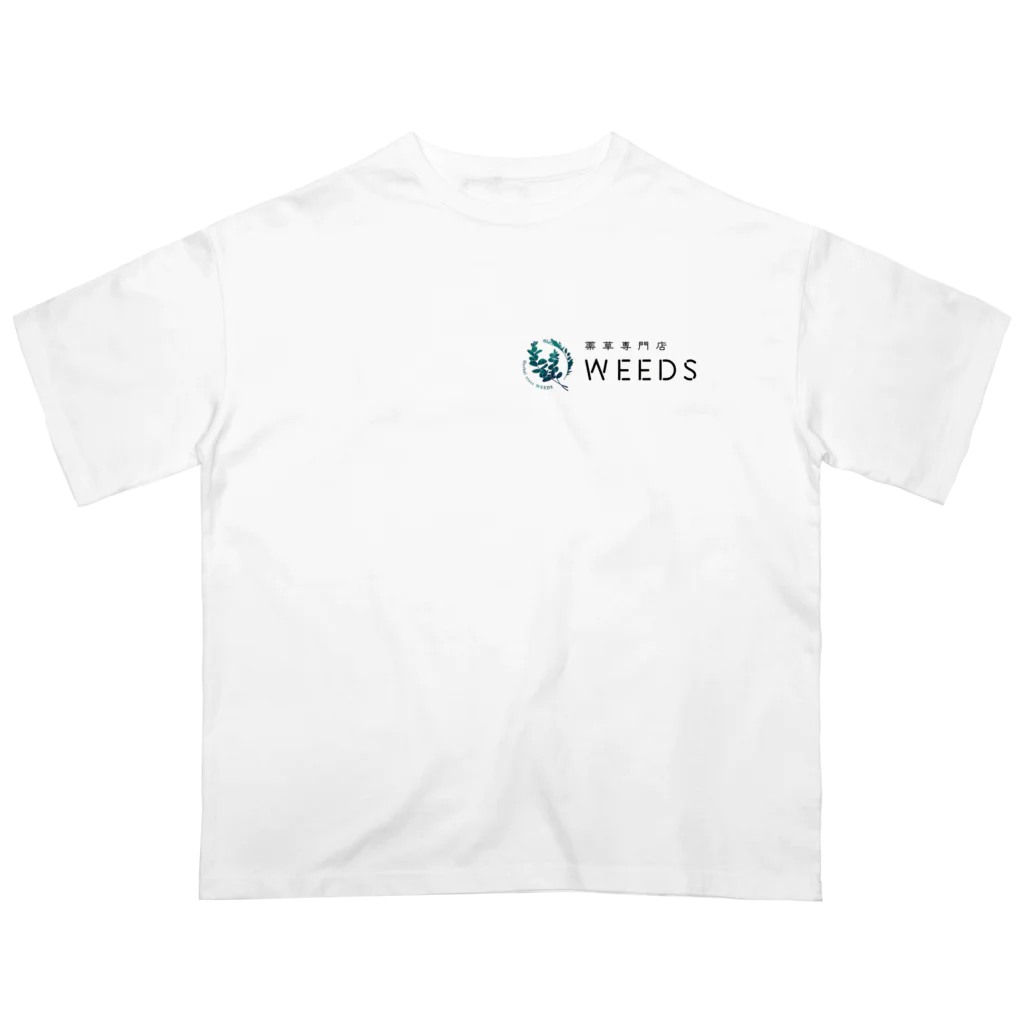 薬草専門店WEEDSのスタンダード横ロゴ オーバーサイズTシャツ