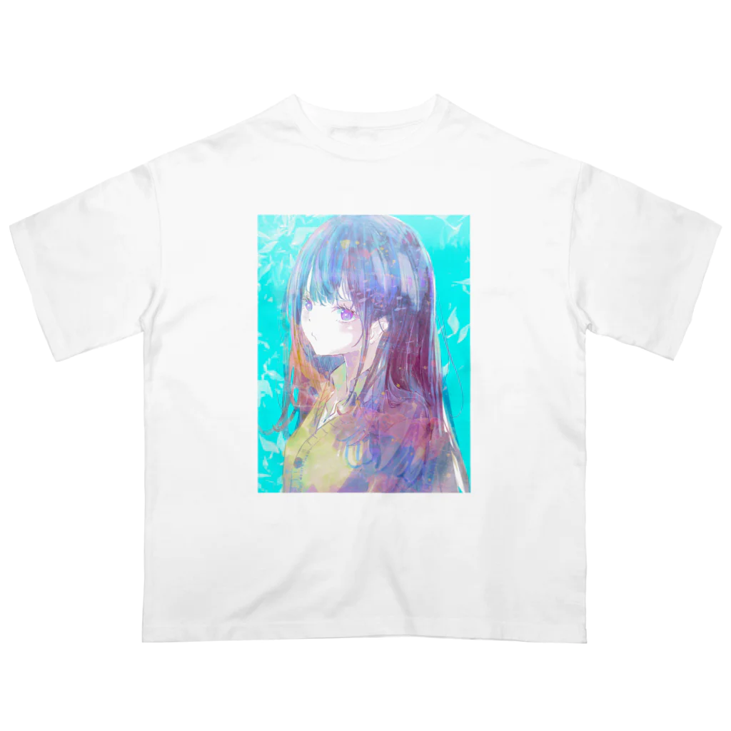 帆波　綾の青髪 Oversized T-Shirt