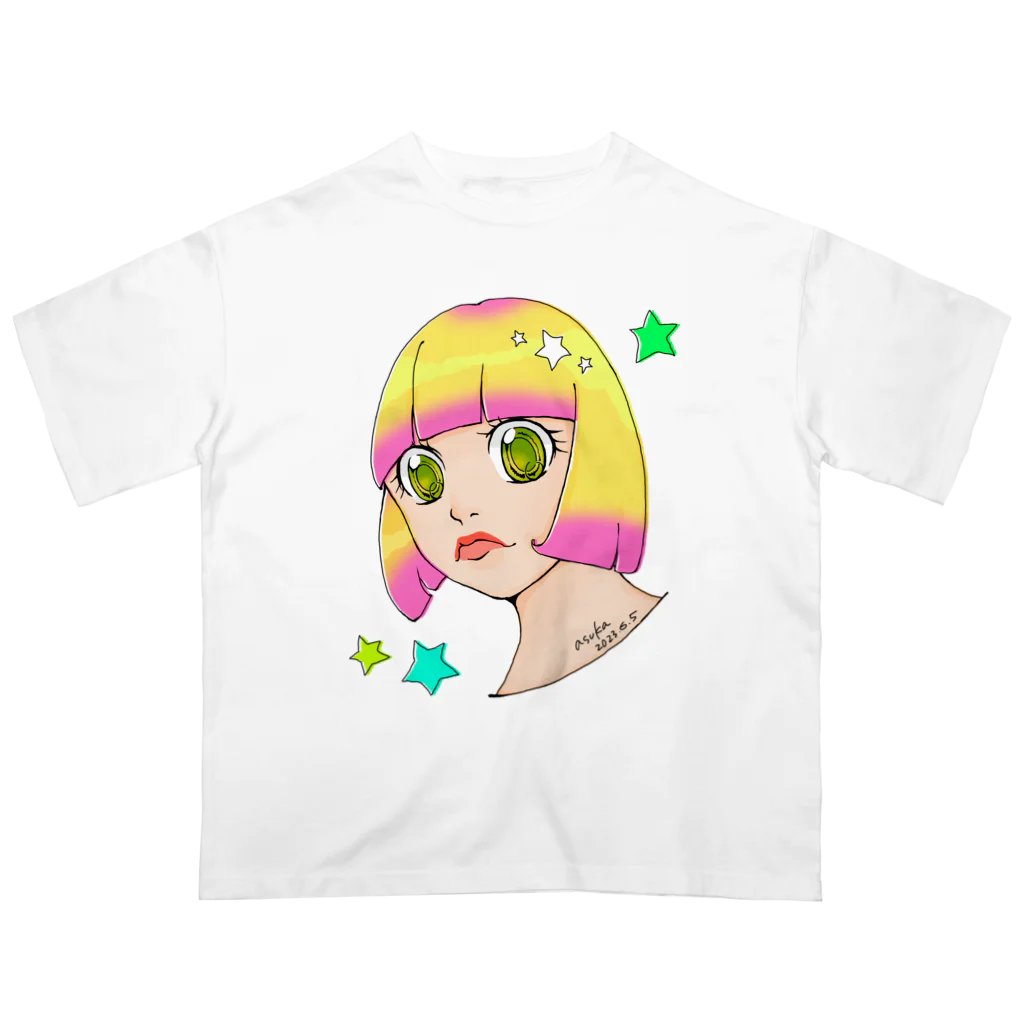 303companyのデジタルイラスト女の子 オーバーサイズTシャツ