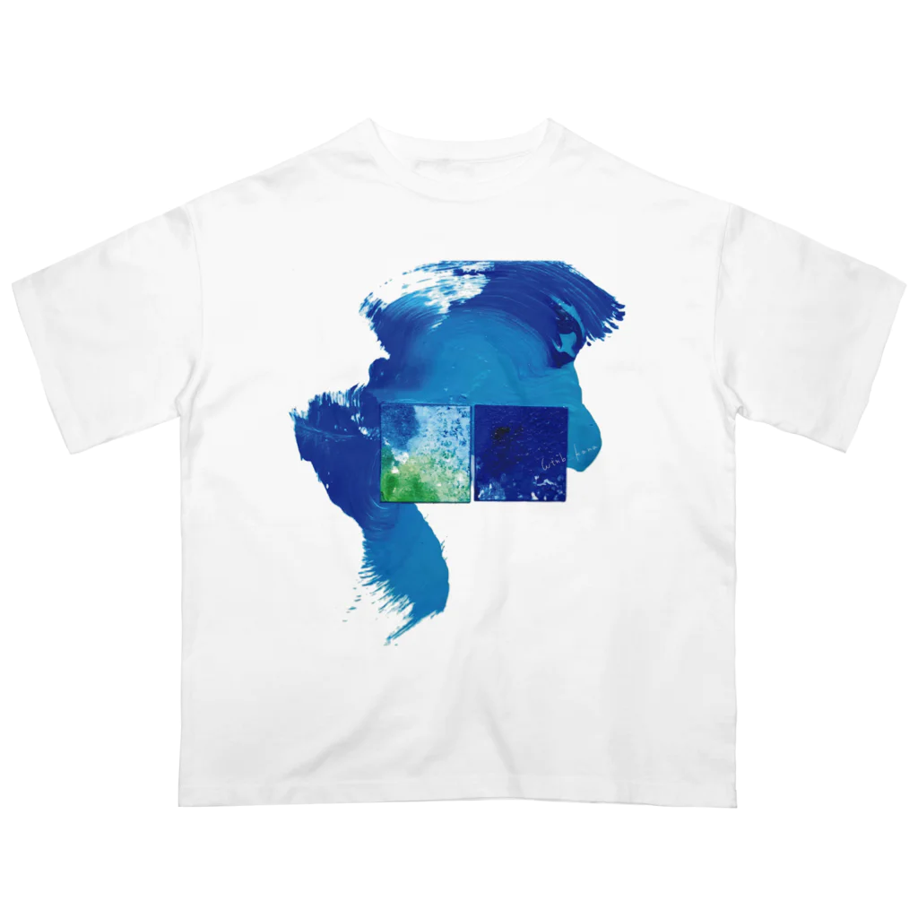 wtnb_kanaの海のペイント1 オーバーサイズTシャツ