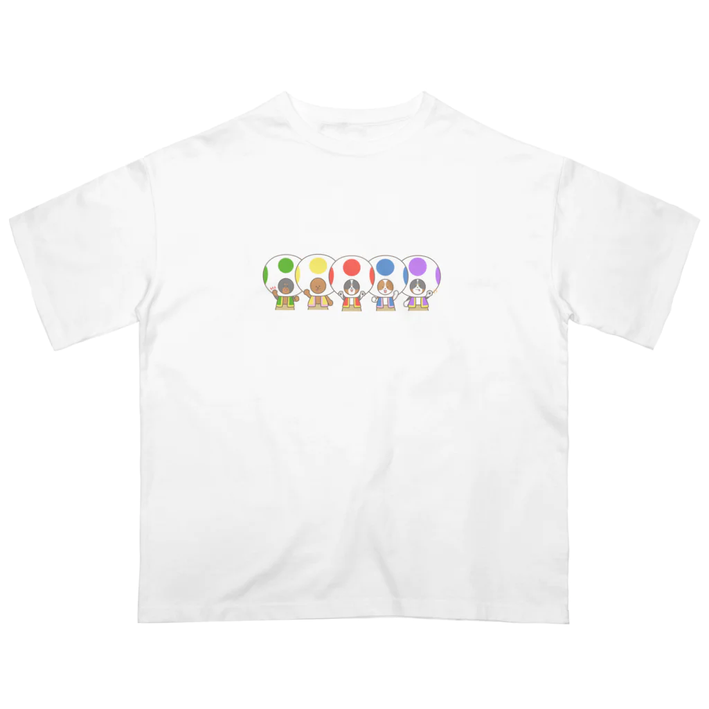 𝗹𝗼𝘂 𝗹𝗼𝘂のきのこキャバリア オーバーサイズTシャツ