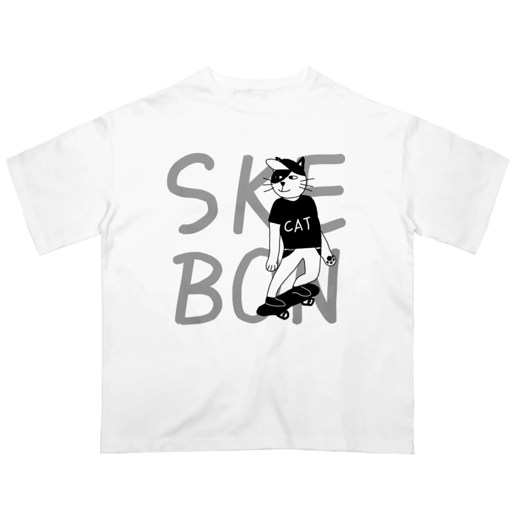 【KOTCH】 Tシャツショップのスケボーキャット Oversized T-Shirt