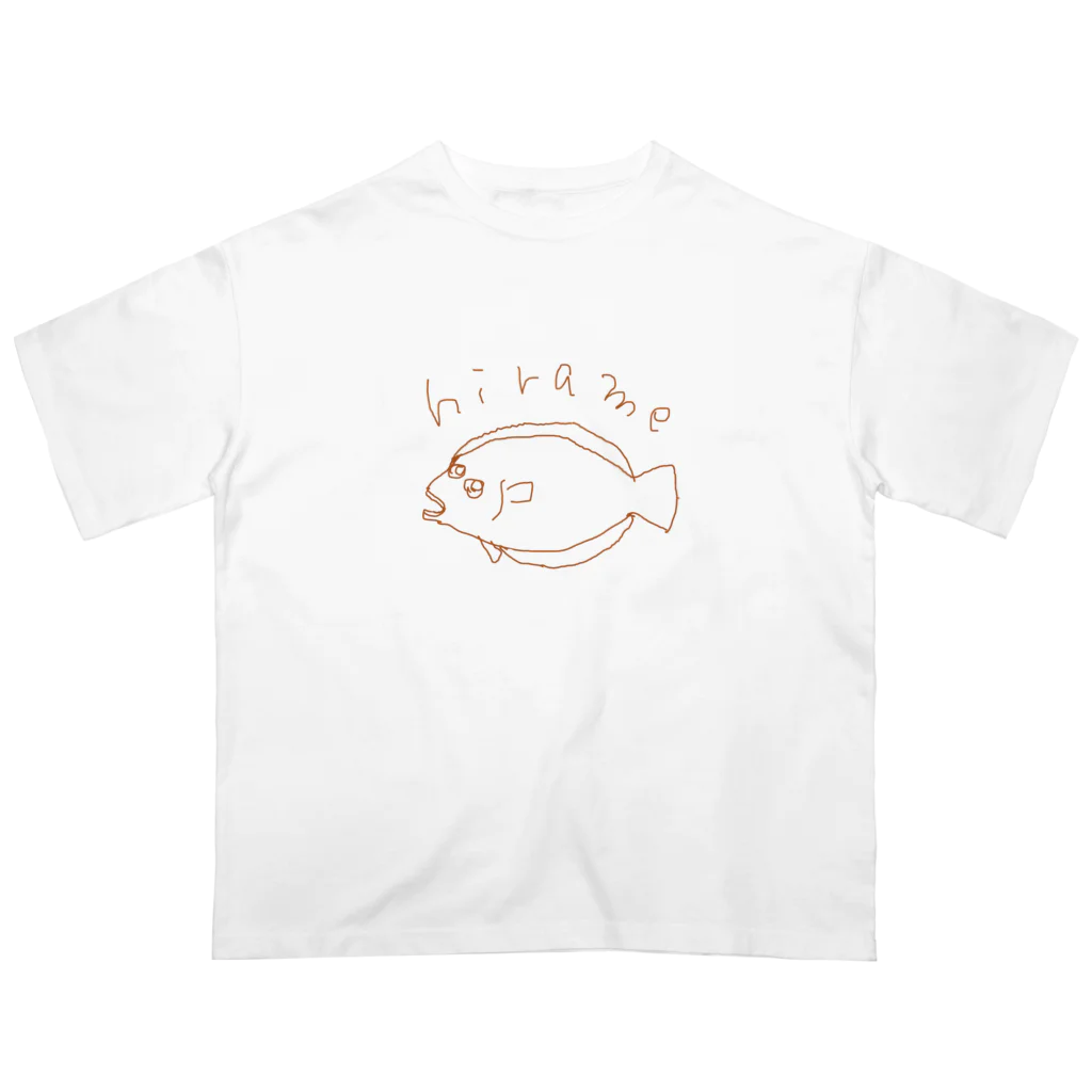 ゆるデザイン shopのゆるヒラメ Oversized T-Shirt