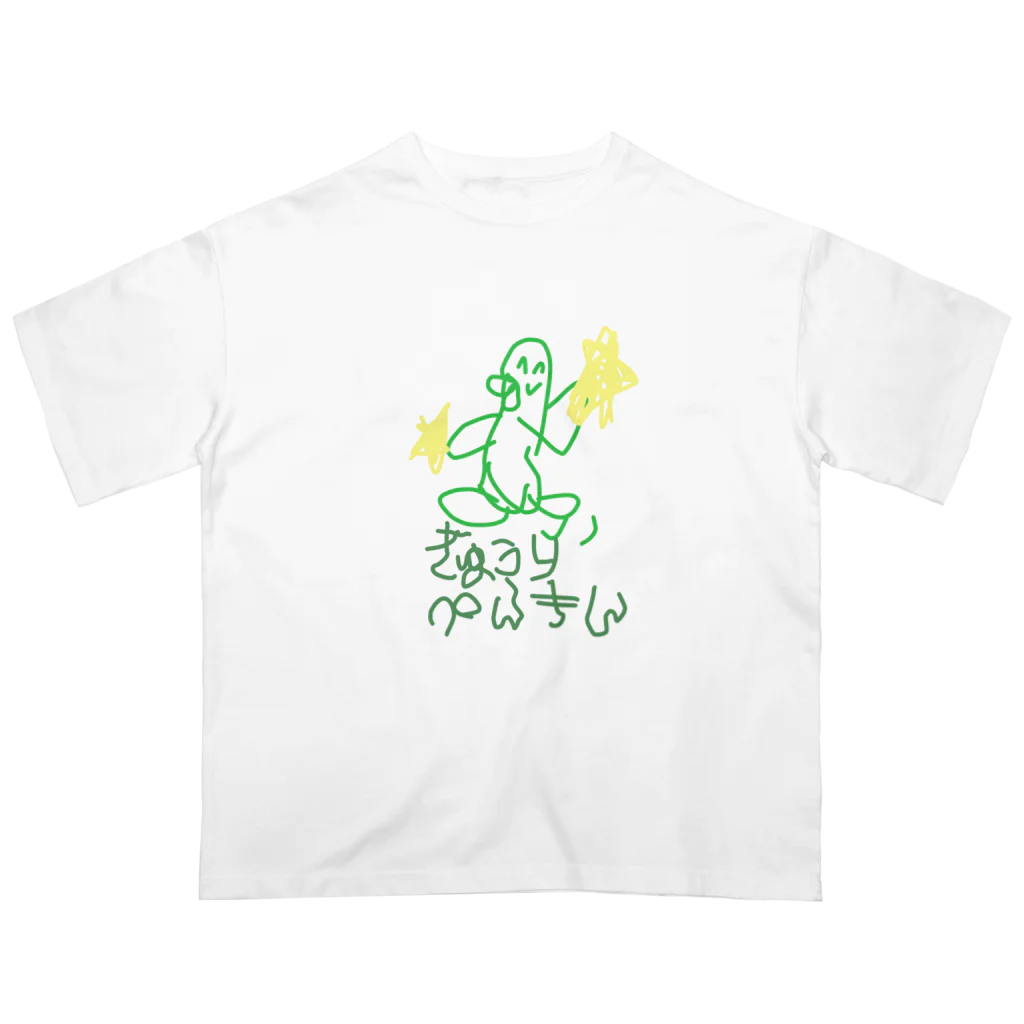 きゅうりぺんぎんのきゅうりぺんぎん オーバーサイズTシャツ