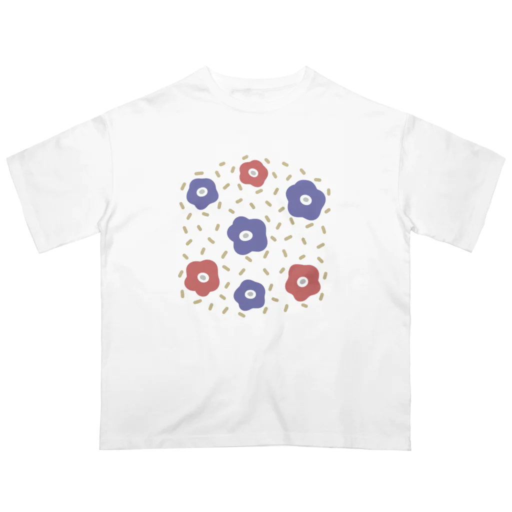 クリオネショップのポピーの花 Oversized T-Shirt