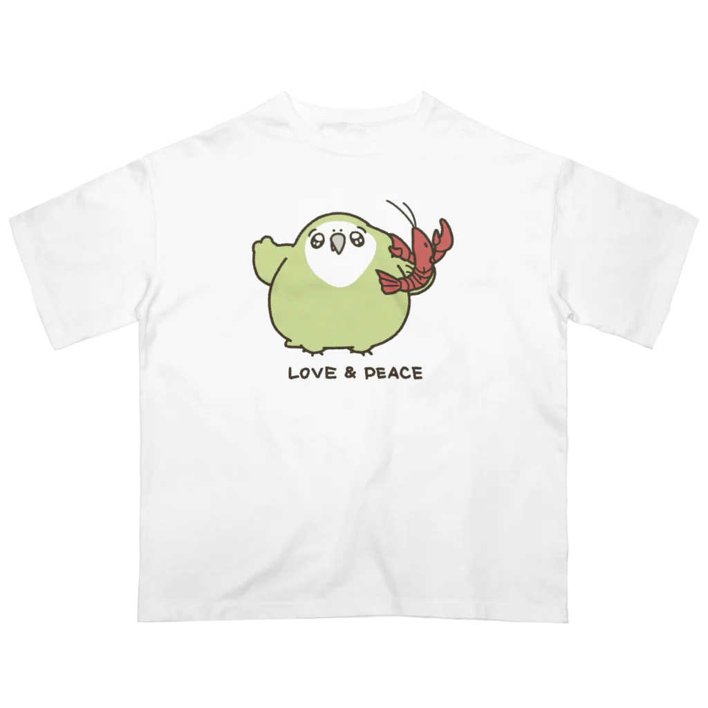 カカポのかぽぽのLOVE and PEACE オーバーサイズTシャツ