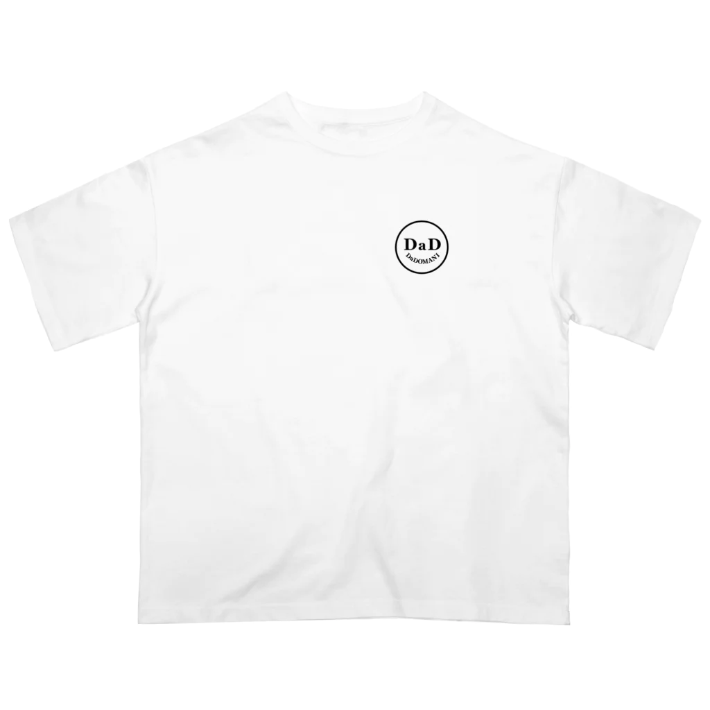 cafe-dadomaniのワンポイントDaDちゃん顔ロゴ 白T専用 オーバーサイズTシャツ