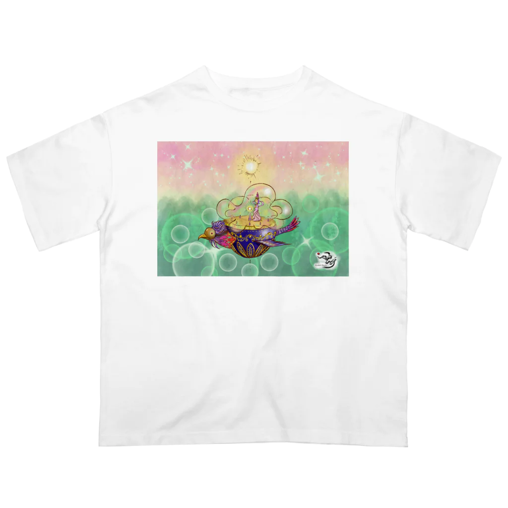 ハッピースマイルの神様の乗り物 Oversized T-Shirt