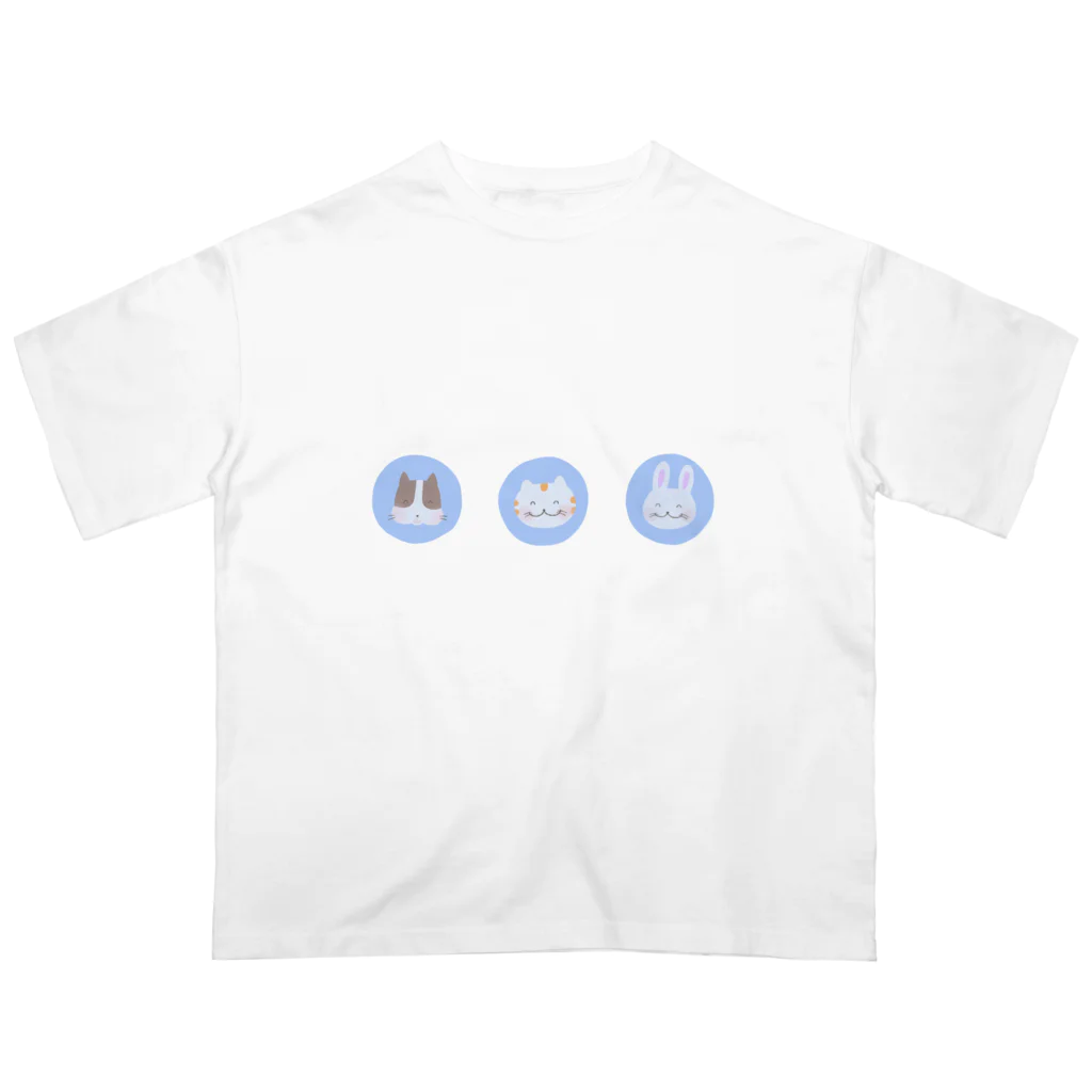 カワラリマーのキュートな仲良しトリオ(水玉) オーバーサイズTシャツ