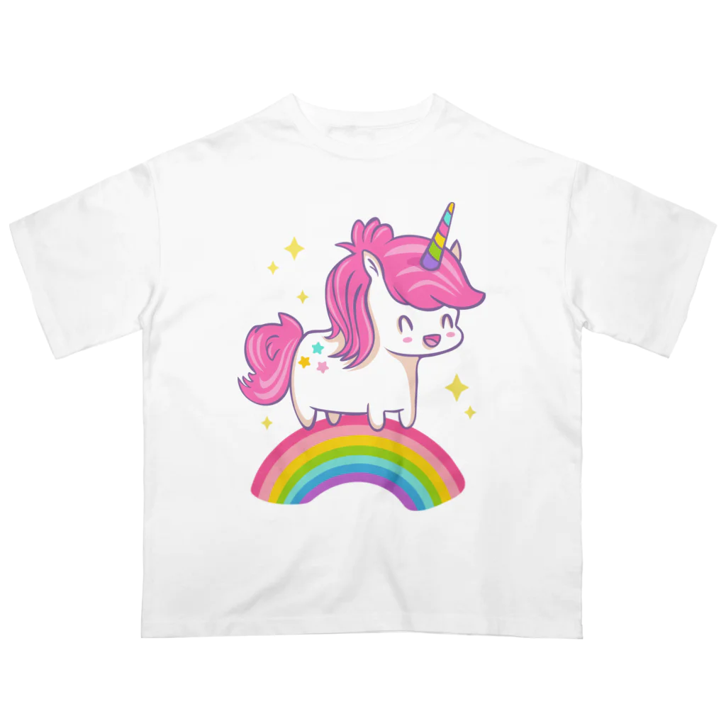 虹の上のユニコーン / sir_13のオーバーサイズTシャツ通販