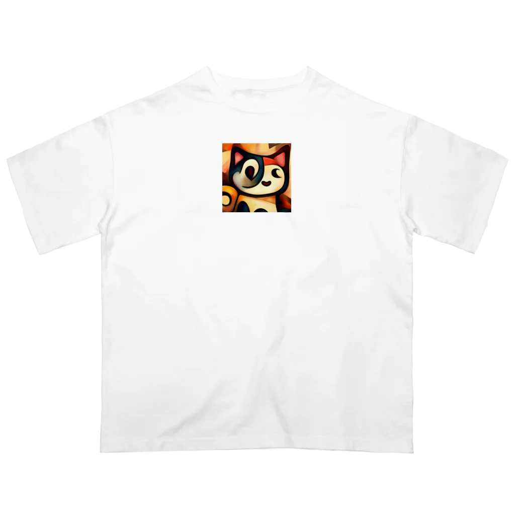 T2 Mysterious Painter's ShopのMysterious Cat オーバーサイズTシャツ