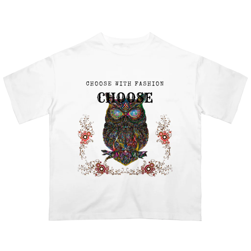 chooseのフクロウ Choose オーバーサイズTシャツ