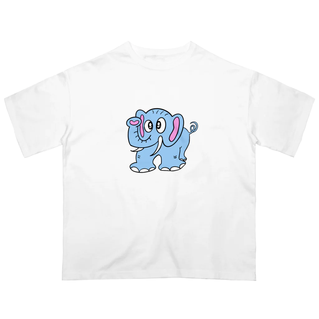 じゅうに（Jyuuni）の0008・青いぞうさん（じゅうにブランド） オーバーサイズTシャツ