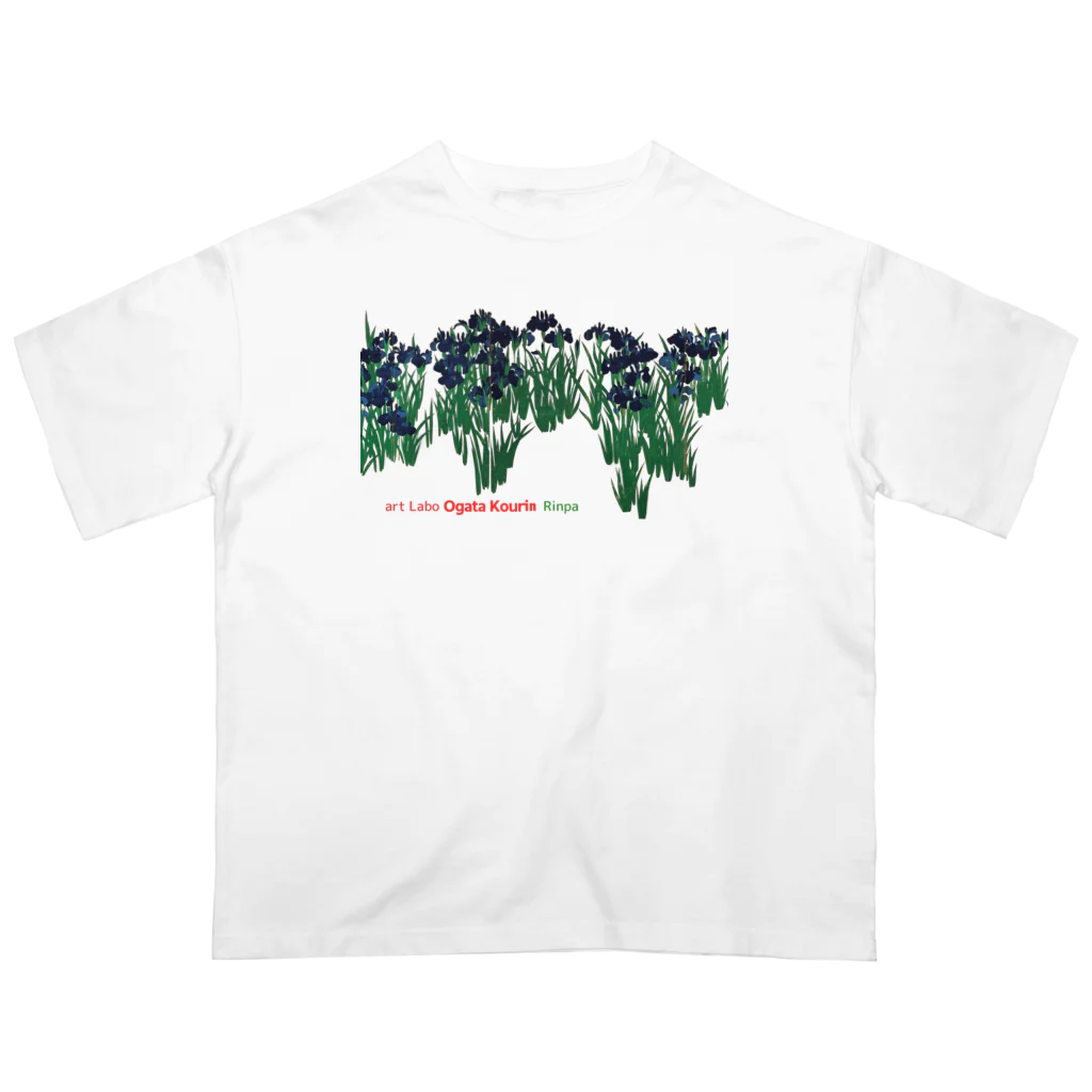 art-Laboの尾形光琳 【世界の名画】燕子花図屏風 琳派 荘厳 ☆日本画☆ 絵画 美術 art Oversized T-Shirt