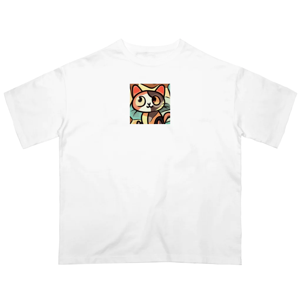 T2 Mysterious Painter's ShopのMysterious Cat オーバーサイズTシャツ