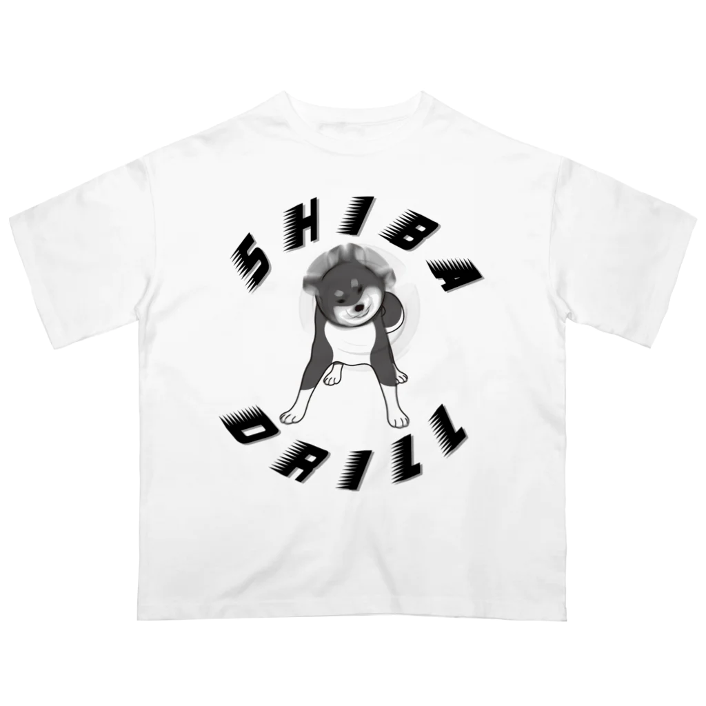 MessagEの黒柴ドリル オーバーサイズTシャツ