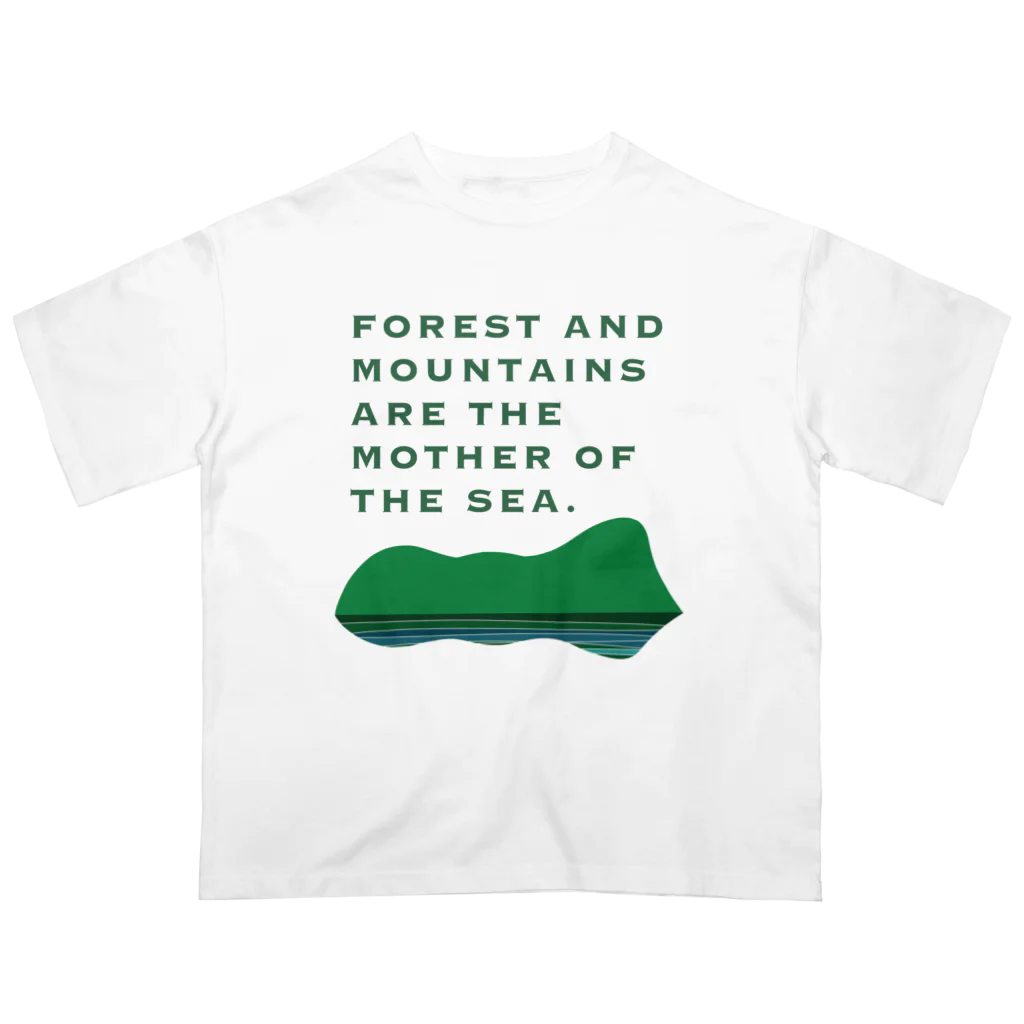 tidepoolの森と山は海の母design オーバーサイズTシャツ