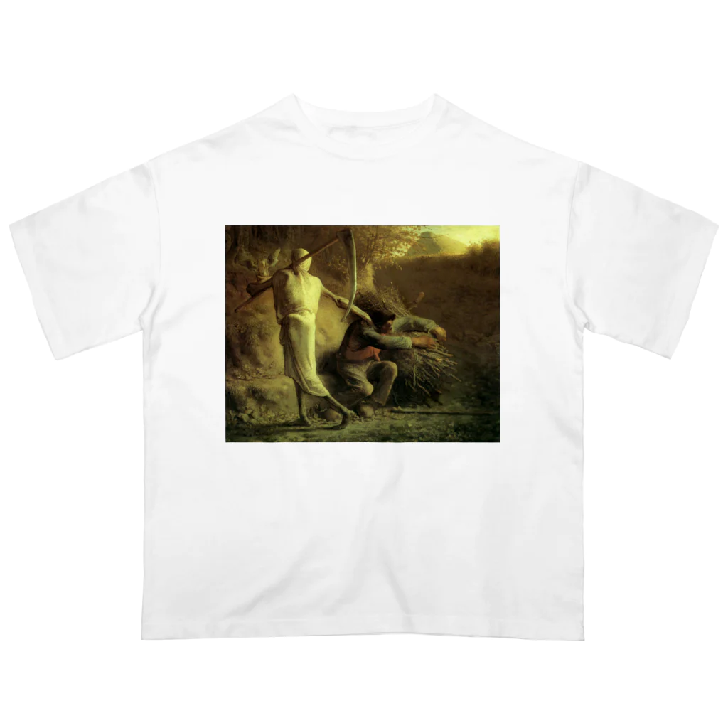 世界美術商店の死と木こり / Death and the Woodcutter Oversized T-Shirt
