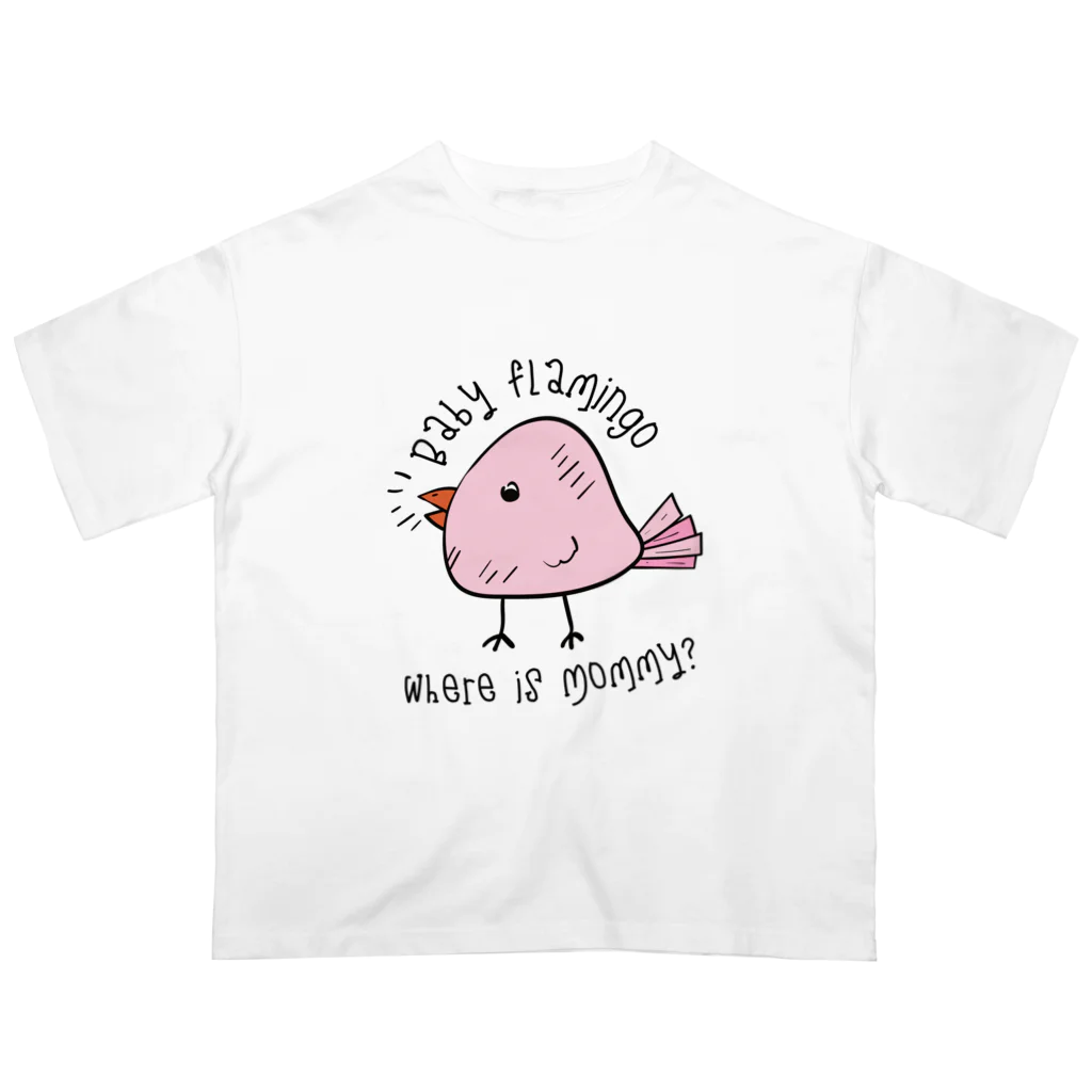 jamfish_goodiesのBABYフラミンゴ オーバーサイズTシャツ