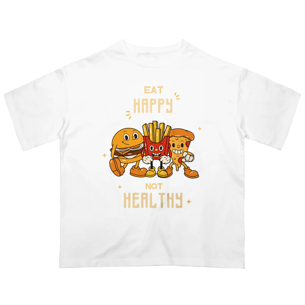 jamfish_goodiesのEAT HAPPY オーバーサイズTシャツ