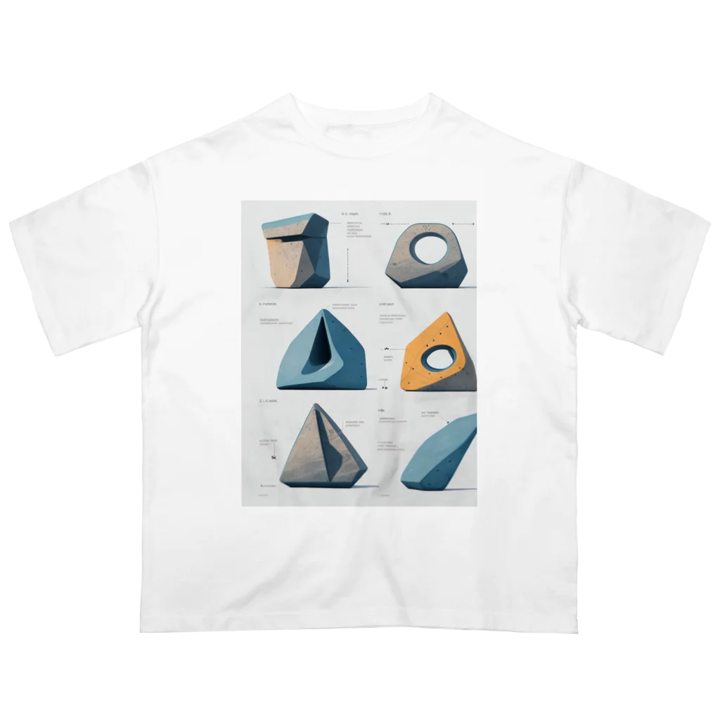 aokitaのストーンアートデザイン Oversized T-Shirt