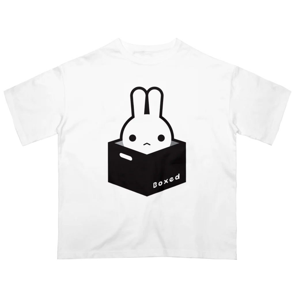 ツギハギ ニクの【Boxed * Rabbit】白Ver Oversized T-Shirt