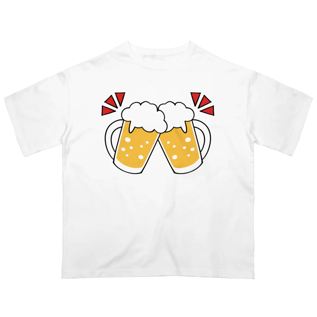 ゆちのへやのビールジョッキで乾杯！イラスト Oversized T-Shirt