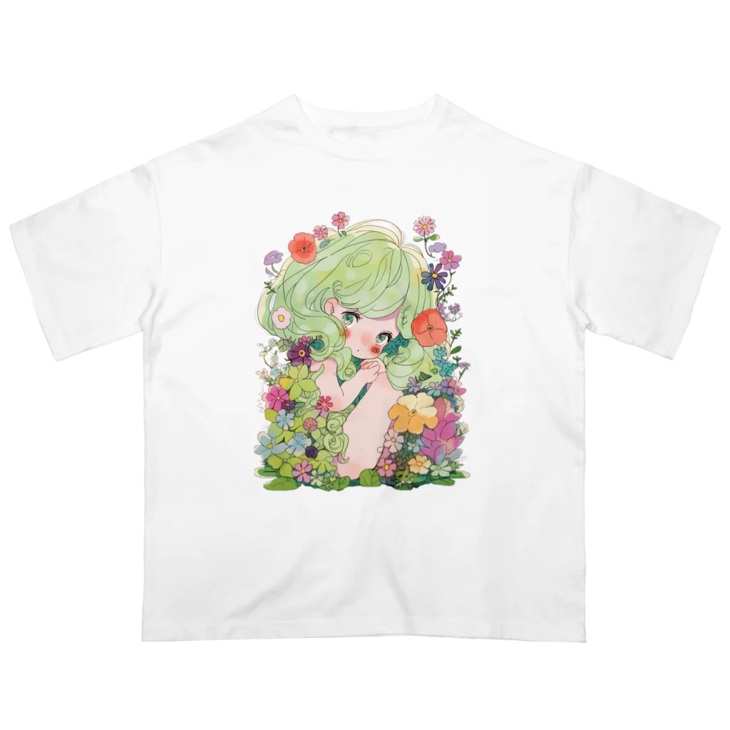 天道虫のGuardian of Flower Hair Oversized T-Shirt