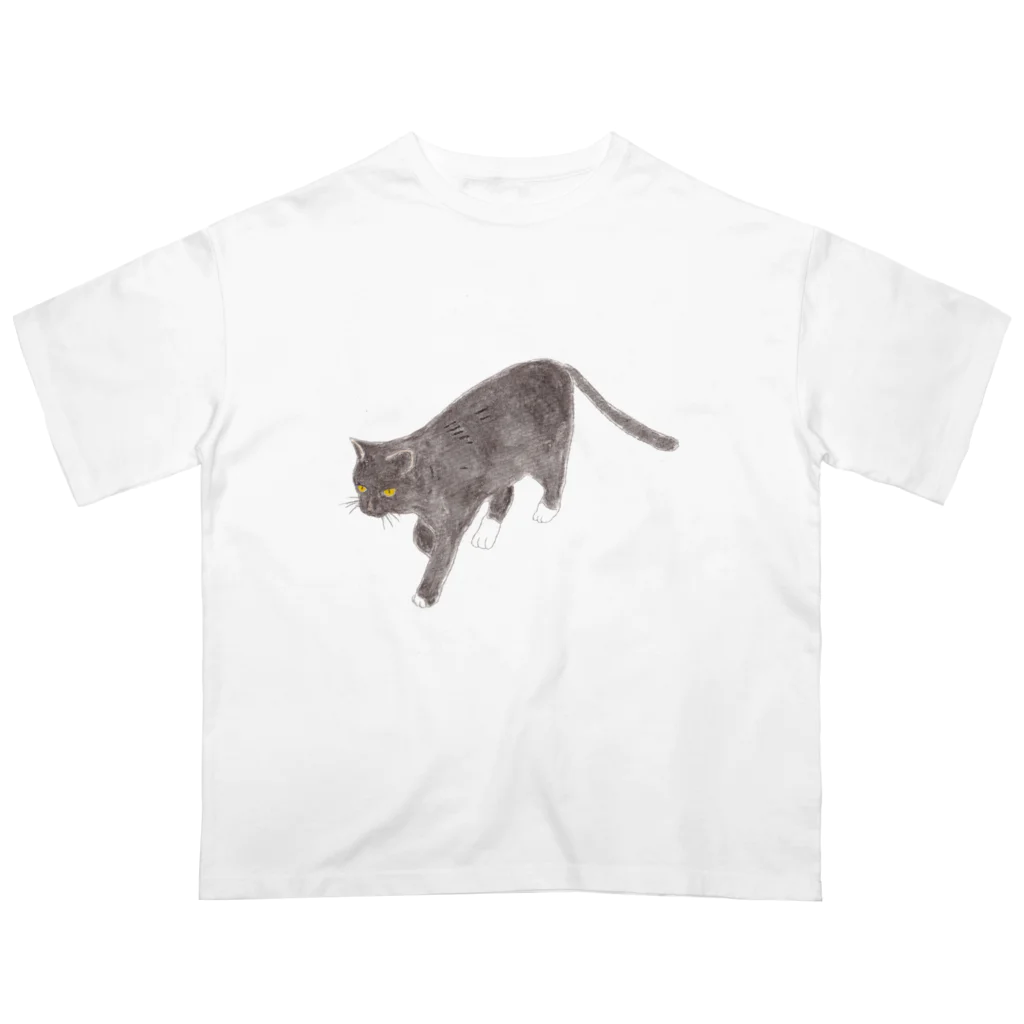 森の中のある日の黒猫ちゃん Oversized T-Shirt