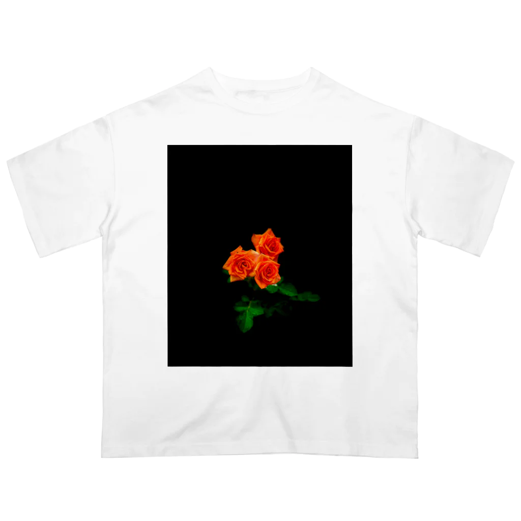 flower_design_hiroの元気と健やかさを与えてくれるオレンジ色のバラグッズ Oversized T-Shirt