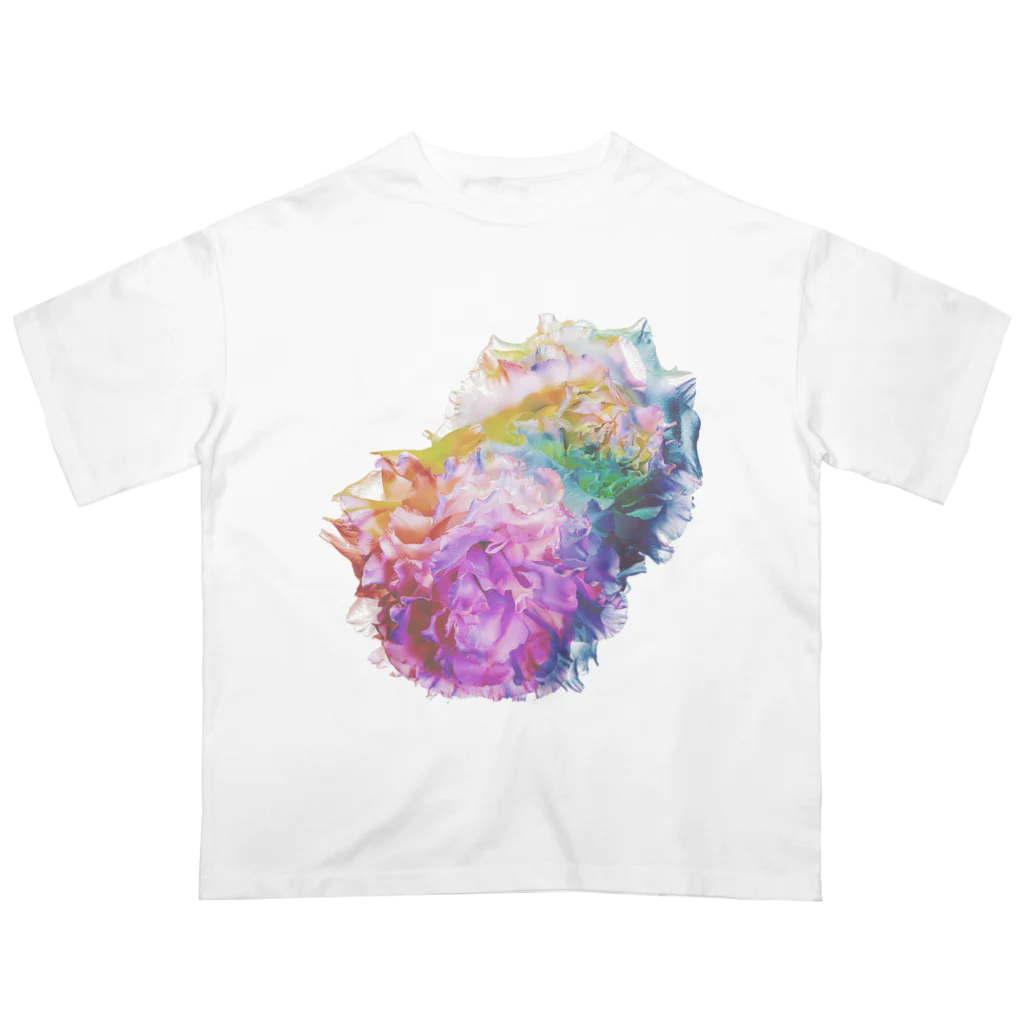 K_flowerのRainbow Carnation Oversized T-Shirt