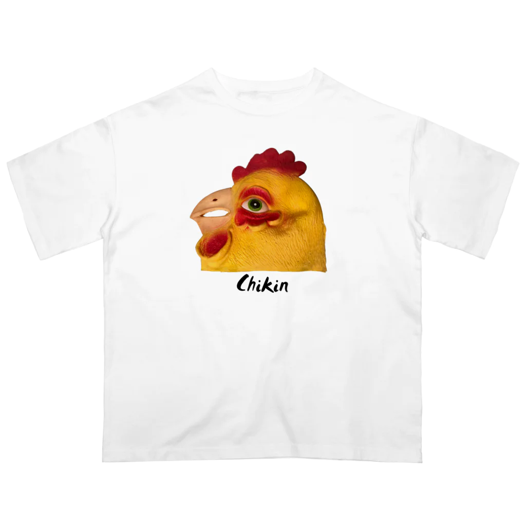 とっしー 噂音トシの鶏 Chikin テキストロゴ有 Oversized T-Shirt