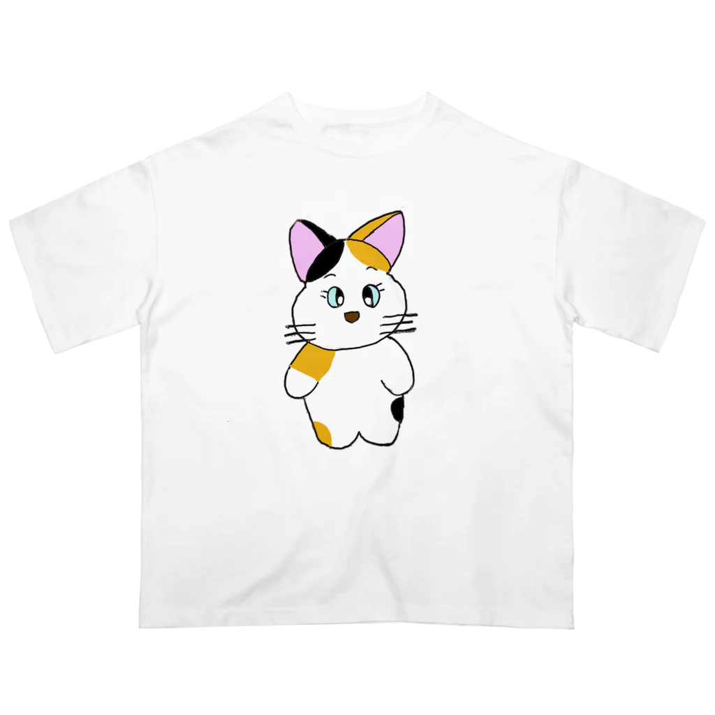 奈良のすごいタオル屋さん ときどき猫のハッピーキャット よろしく オーバーサイズTシャツ