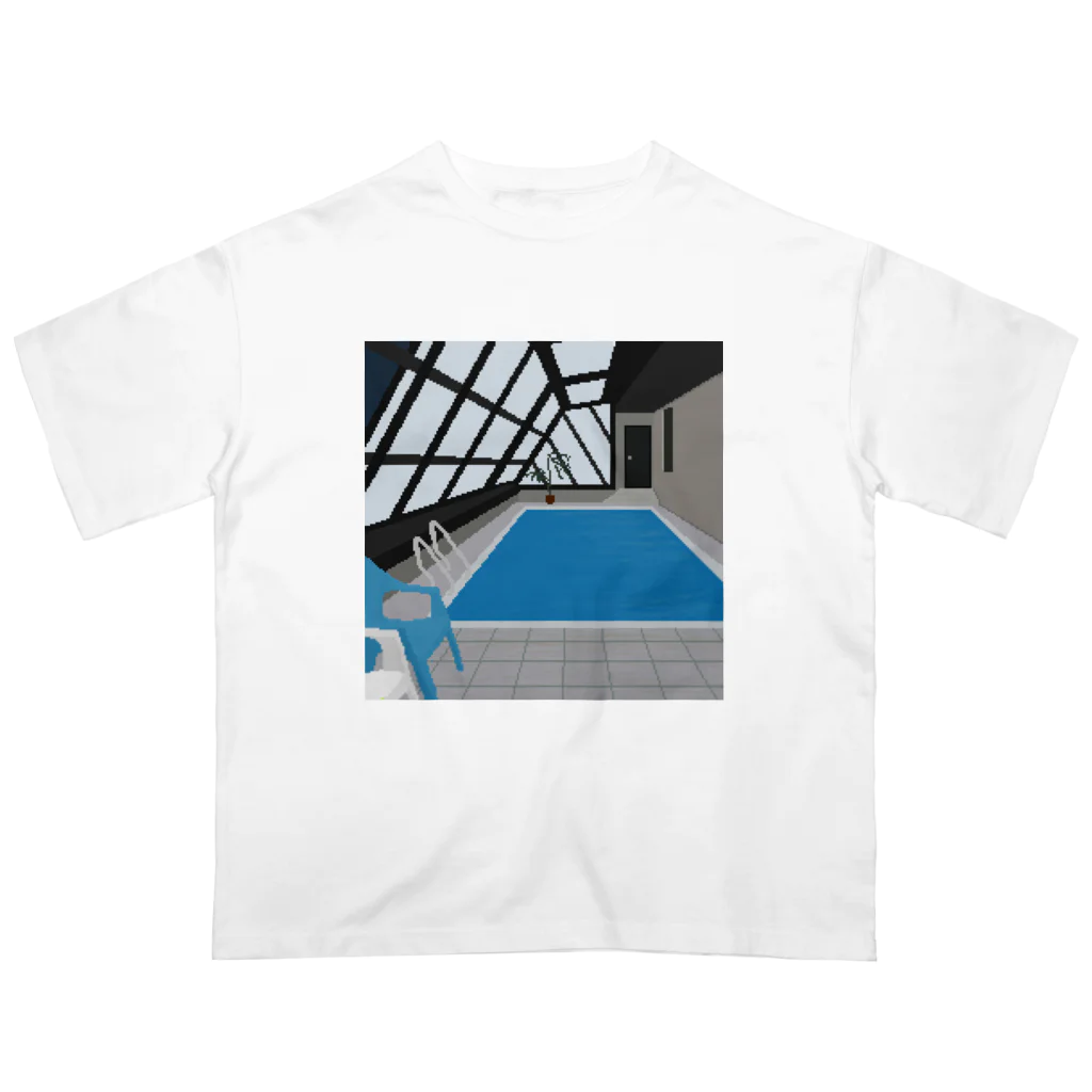 PixelQPの夏と言えばプールだね！ オーバーサイズTシャツ