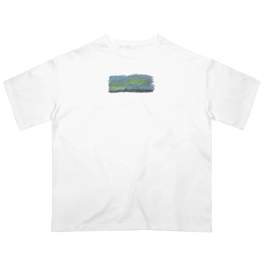 eveningcalmのクレヨンオーロラ オーバーサイズTシャツ