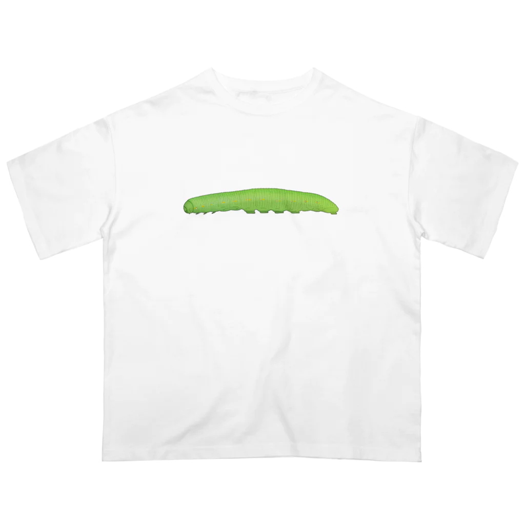 ぷにっと！パピなみ【公式】のモンシロチョウ(ようちゅう) Oversized T-Shirt