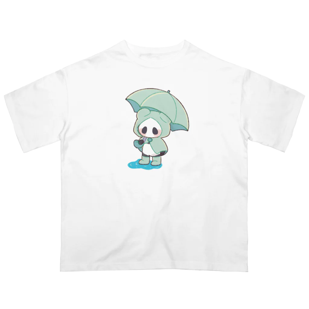 ふぅのパンダと雨の日 オーバーサイズTシャツ