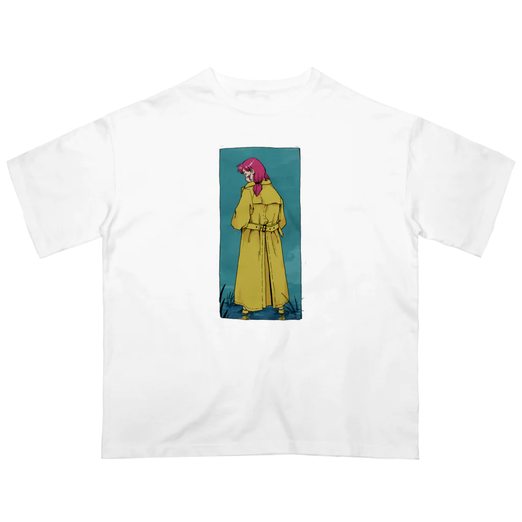 小僧の店の黄色のコート Oversized T-Shirt