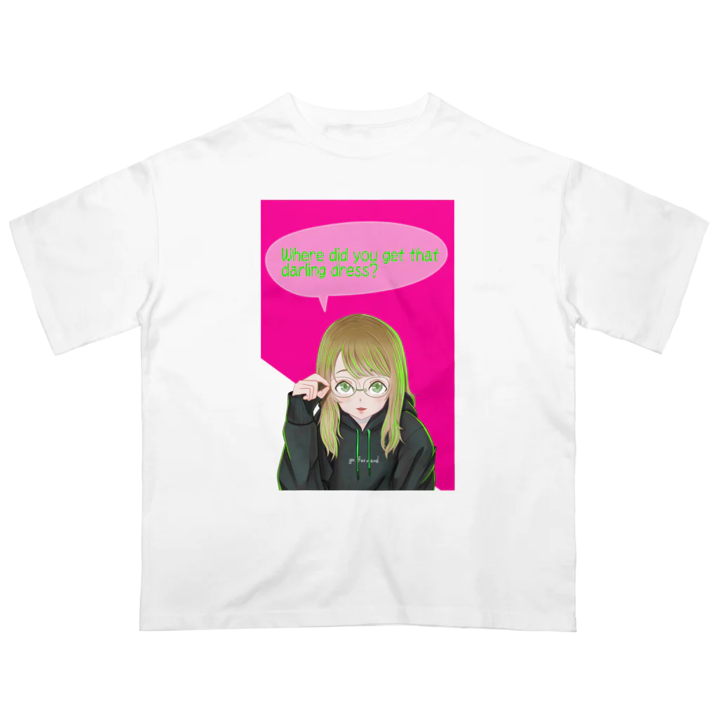 モダンラヂオの【メガネガール】 オーバーサイズTシャツ