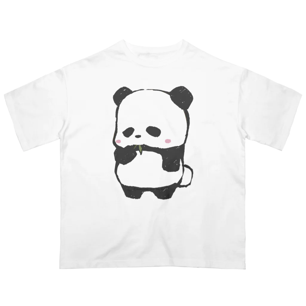 ぱんだちゃん と レサパンちゃんのぱんちゃん(もぐもぐスタイル)大 オーバーサイズTシャツ