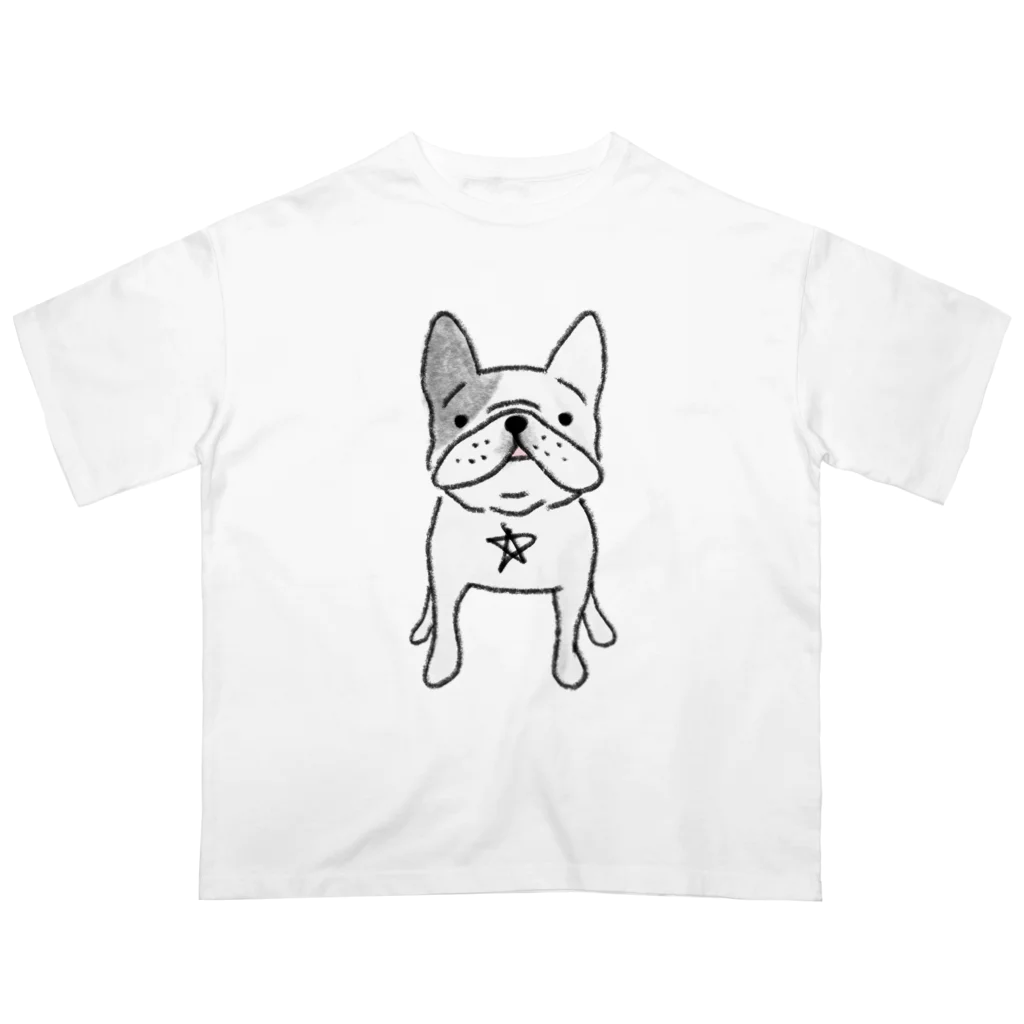 DABUROU.2-17-9のフレブル⭐︎片パンチ オーバーサイズTシャツ