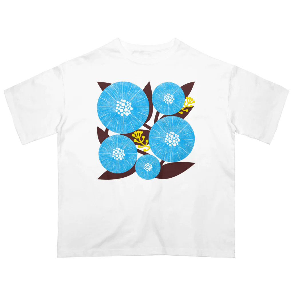 yucca-ticcaの花模様１ オーバーサイズTシャツ